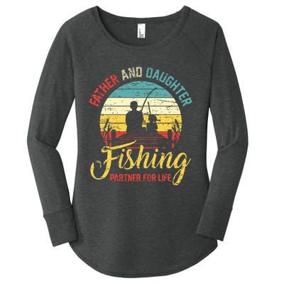 Father Daughter Fishing Partner For Life Retro Matching Dad Women's Perfect Tri Tunic Long Sleeve Shirt