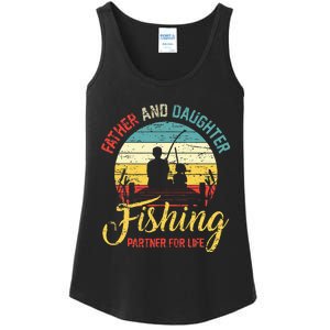 Father Daughter Fishing Partner For Life Retro Matching Dad Ladies Essential Tank