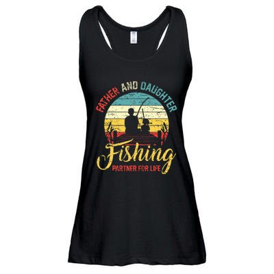 Father Daughter Fishing Partner For Life Retro Matching Dad Ladies Essential Flowy Tank