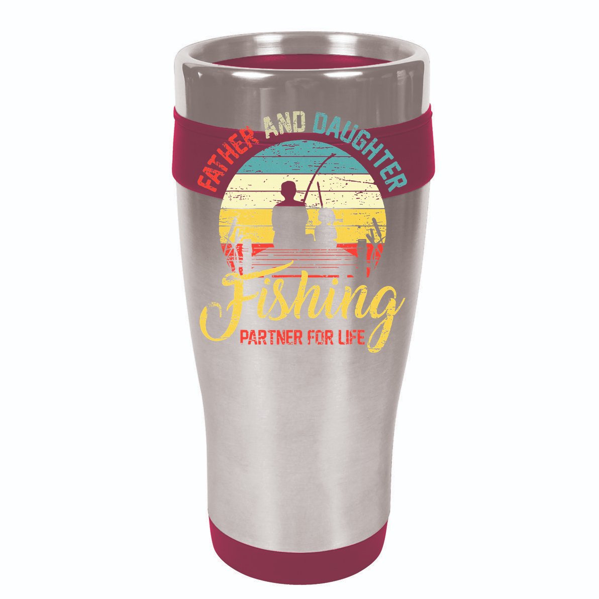 Father Daughter Fishing Partner For Life Retro Matching Dad Cooling Performance Long Sleeve Crew