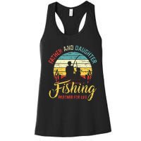 Father Daughter Fishing Partner For Life Retro Matching Dad Women's Racerback Tank