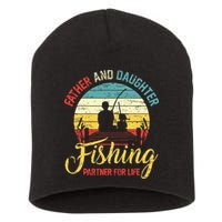 Father Daughter Fishing Partner For Life Retro Matching Dad Short Acrylic Beanie