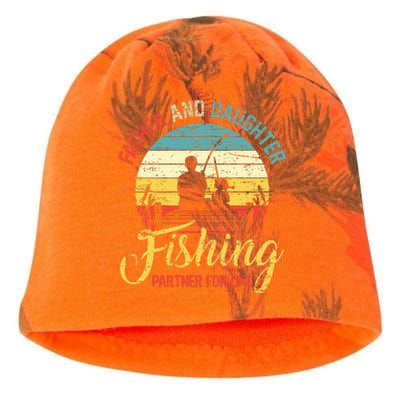 Father Daughter Fishing Partner For Life Retro Matching Dad Kati - Camo Knit Beanie