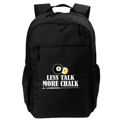 Father's Day Funny LESS TALK MORE CHALK BILLIARDS Pool Player Gift For Dad Backpack