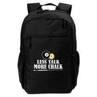 Father's Day Funny LESS TALK MORE CHALK BILLIARDS Pool Player Gift For Dad Backpack