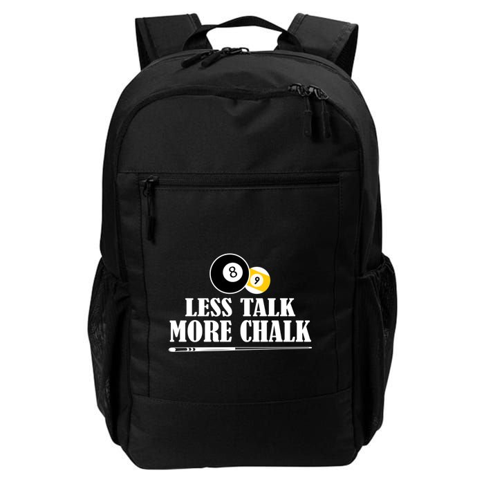 Father's Day Funny LESS TALK MORE CHALK BILLIARDS Pool Player Gift For Dad Backpack
