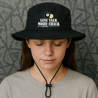 Father's Day Funny LESS TALK MORE CHALK BILLIARDS Pool Player Gift For Dad Bucket Hat