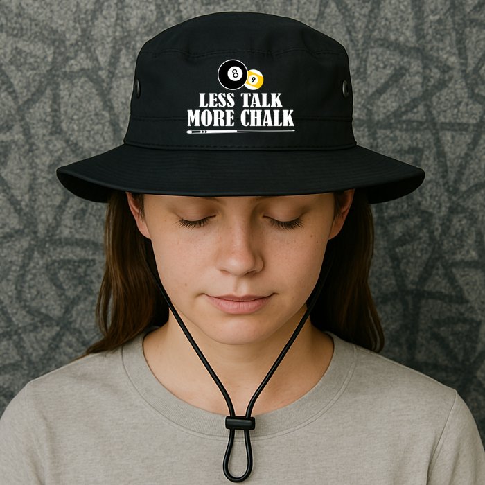 Father's Day Funny LESS TALK MORE CHALK BILLIARDS Pool Player Gift For Dad Bucket Hat