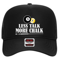 Father's Day Funny LESS TALK MORE CHALK BILLIARDS Pool Player Gift For Dad Trucker Hat