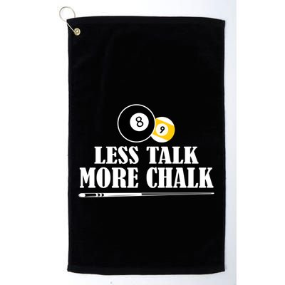 Father's Day Funny LESS TALK MORE CHALK BILLIARDS Pool Player Gift For Dad Golf Towel