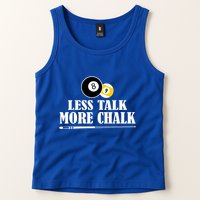 Father's Day Funny LESS TALK MORE CHALK BILLIARDS Pool Player Gift For Dad Tank Top