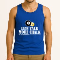 Father's Day Funny LESS TALK MORE CHALK BILLIARDS Pool Player Gift For Dad Tank Top