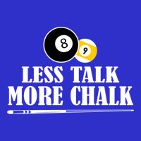 Father's Day Funny LESS TALK MORE CHALK BILLIARDS Pool Player Gift For Dad Short Acrylic Beanie