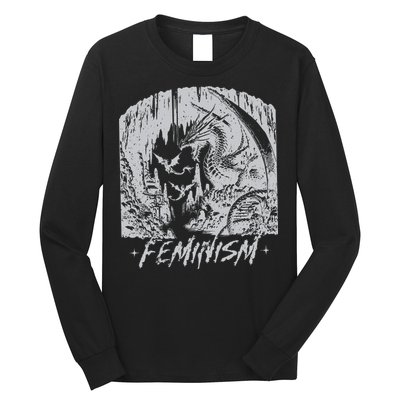 Feminism Dragon Fantasy Long Sleeve Shirt