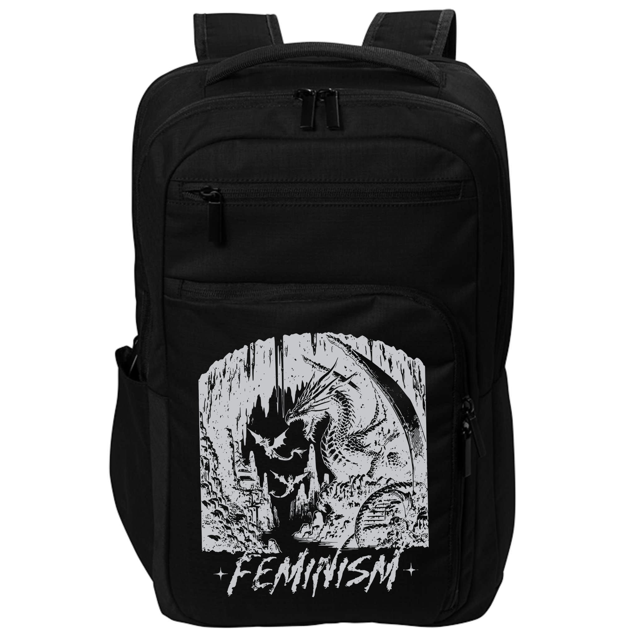 Feminism Dragon Fantasy Impact Tech Backpack