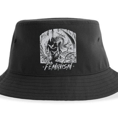 Feminism Dragon Fantasy Sustainable Bucket Hat