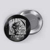 Feminism Dragon Fantasy Button