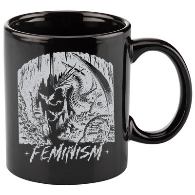 Feminism Dragon Fantasy 11oz C Handle Ceramic Mug