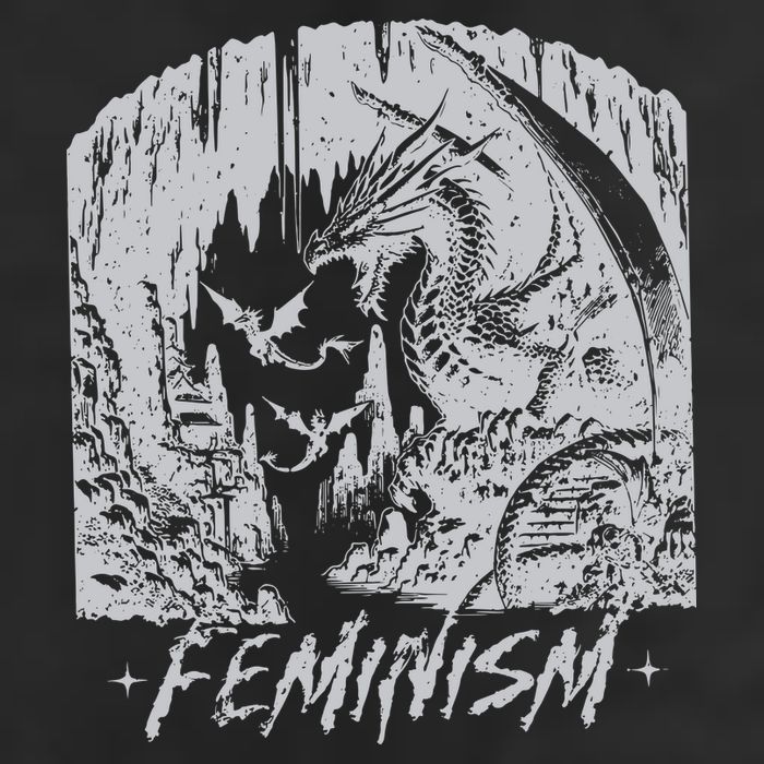 Feminism Dragon Fantasy 11oz C Handle Ceramic Mug