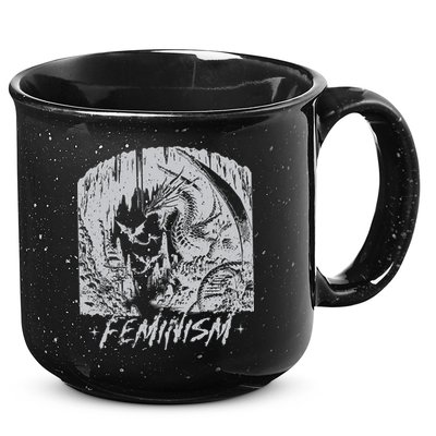Feminism Dragon Fantasy 15oz Campfire Ceramic Mug