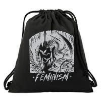 Feminism Dragon Fantasy Drawstring Bag