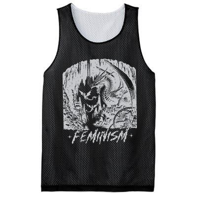 Feminism Dragon Fantasy Mesh Reversible Basketball Jersey Tank
