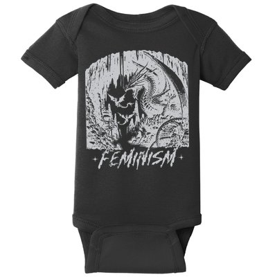 Feminism Dragon Fantasy Baby Bodysuit