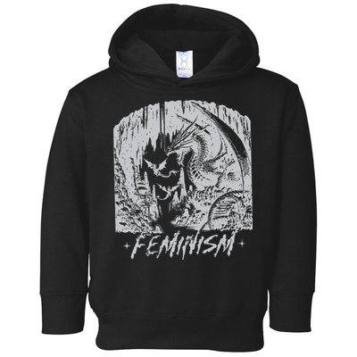Feminism Dragon Fantasy Toddler Hoodie