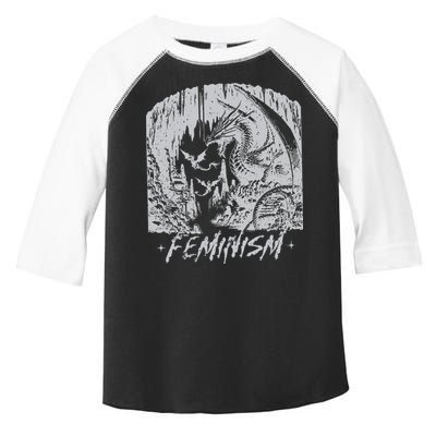 Feminism Dragon Fantasy Toddler Fine Jersey T-Shirt