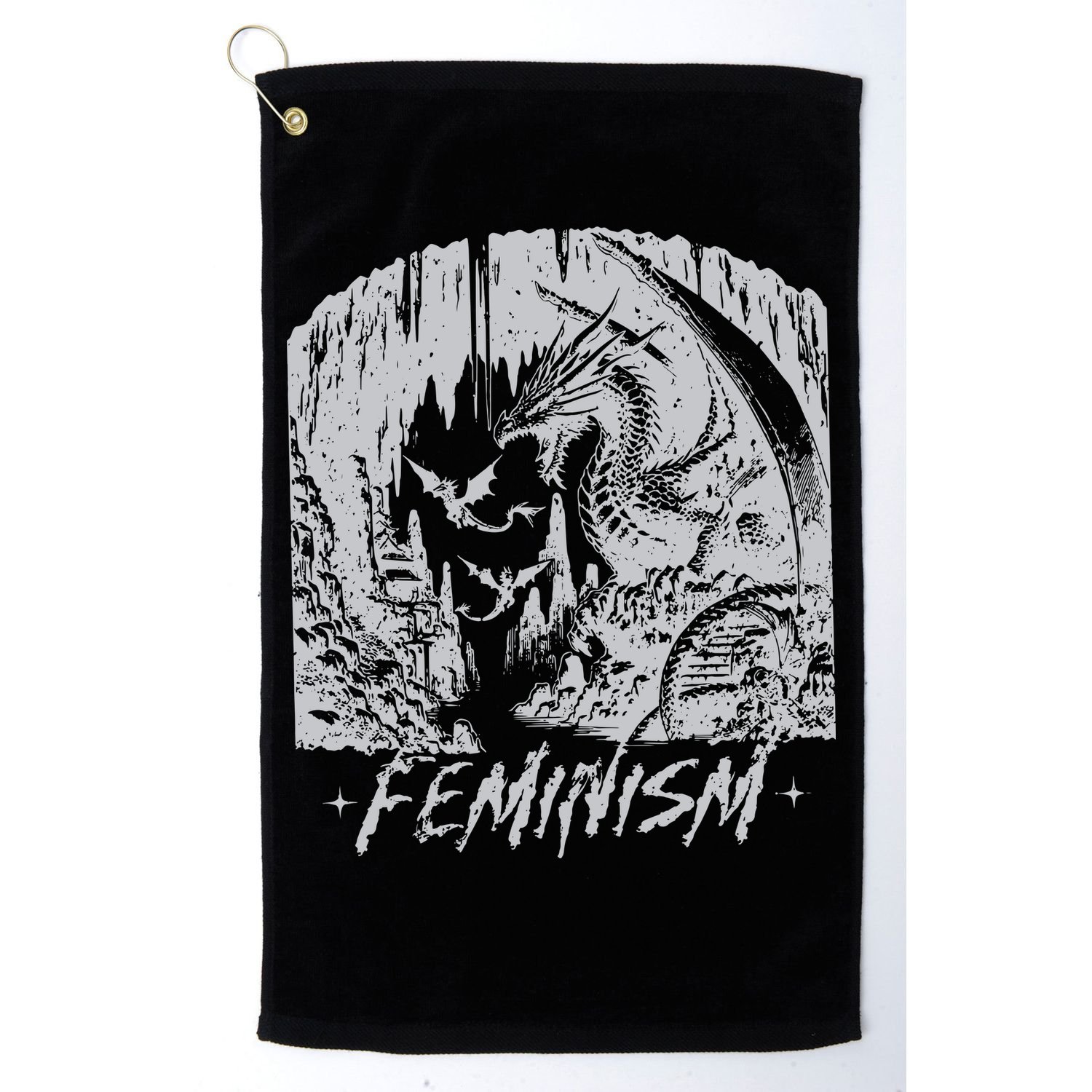 Feminism Dragon Fantasy Golf Towel
