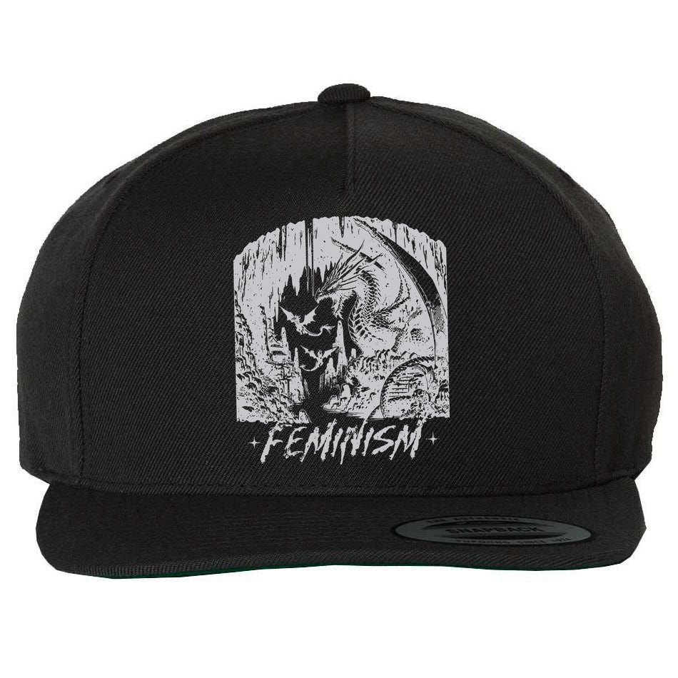 Feminism Dragon Fantasy Wool Snapback Cap