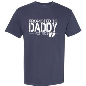 FatherS Day First Time Dad 2024 Promoted To Daddy Est 2024 Garment-Dyed Heavyweight T-Shirt