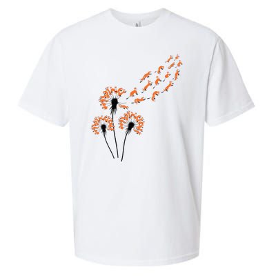 Flower Dandelion Foxes For Fox Lover Fox Sueded Cloud Jersey T-Shirt