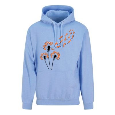 Flower Dandelion Foxes For Fox Lover Fox Unisex Surf Hoodie