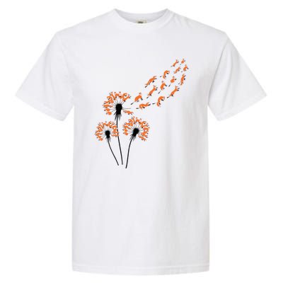 Flower Dandelion Foxes For Fox Lover Fox Garment-Dyed Heavyweight T-Shirt