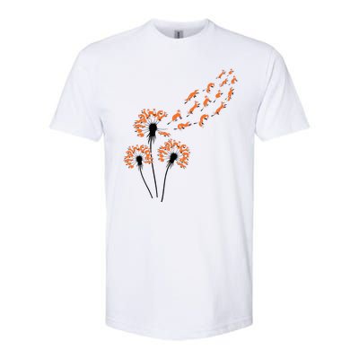 Flower Dandelion Foxes For Fox Lover Fox Softstyle CVC T-Shirt