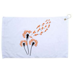 Flower Dandelion Foxes For Fox Lover Fox Grommeted Golf Towel