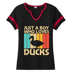 Funny Duck Farmer Hunting Lovers Ladies Halftime Notch Neck Tee