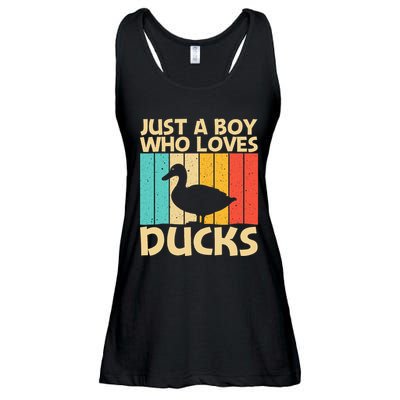 Funny Duck Farmer Hunting Lovers Ladies Essential Flowy Tank