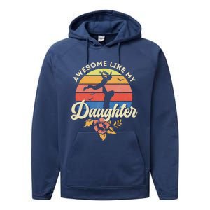 FatherS Day From Daughter Awesome Like My Daughter Performance Fleece Hoodie