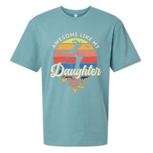 FatherS Day From Daughter Awesome Like My Daughter Sueded Cloud Jersey T-Shirt