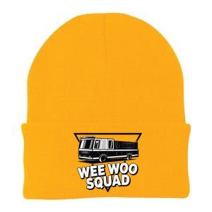 Funny Design For And Adults Wee Woo Squad Fire Truck Knit Cap Winter Beanie