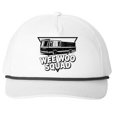 Funny Design For And Adults Wee Woo Squad Fire Truck Snapback Five-Panel Rope Hat