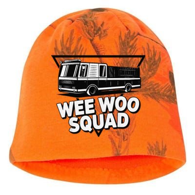 Funny Design For And Adults Wee Woo Squad Fire Truck Kati - Camo Knit Beanie