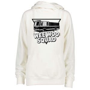 Funny Design For And Adults Wee Woo Squad Fire Truck Womens Funnel Neck Pullover Hood