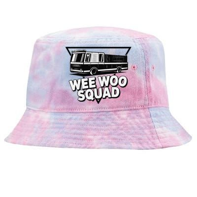 Funny Design For And Adults Wee Woo Squad Fire Truck Tie-Dyed Bucket Hat