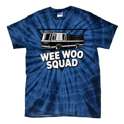 Funny Design For And Adults Wee Woo Squad Fire Truck Tie-Dye T-Shirt