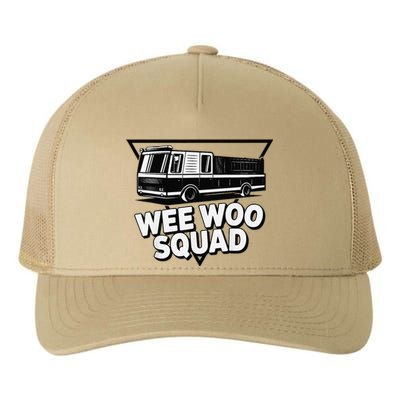 Funny Design For And Adults Wee Woo Squad Fire Truck Yupoong Adult 5-Panel Trucker Hat