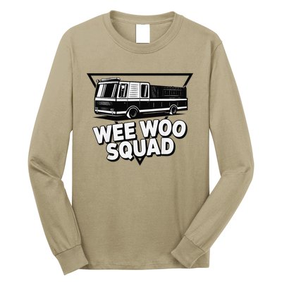 Funny Design For And Adults Wee Woo Squad Fire Truck Long Sleeve Shirt