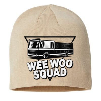 Funny Design For And Adults Wee Woo Squad Fire Truck Sustainable Beanie